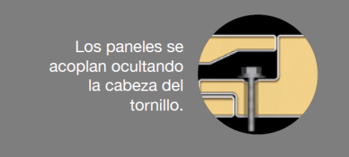 acoplamiento panel fachada tornilleria oculta
