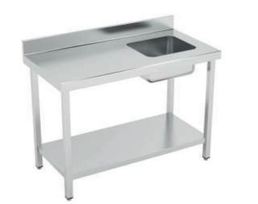 mesa CON estante cuba derecha