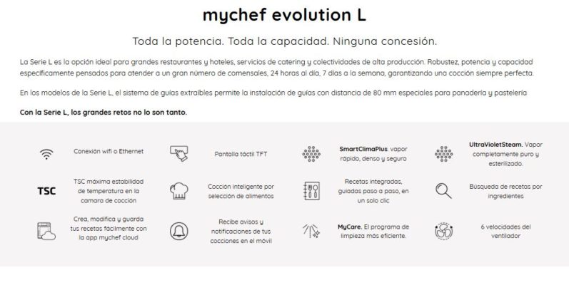 Hornos industriales inteligentes mychef Evolution LARGE mychef